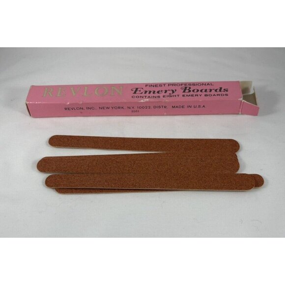 VINTAGE REVLON FINEST PROFESSIONAL EMERY BOARDS 6 in Box Movie Prop - Picture 2 of 6